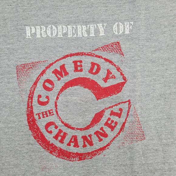 Vintage 90s Comedy Channel Shirt M/L 20x27 Gray TV-Show - Picture 8 of 12